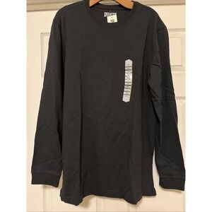 Duluth Trading Shirt Mens Longtail T Slim Fit Long Sleeve Crew T-Shirt Black Med